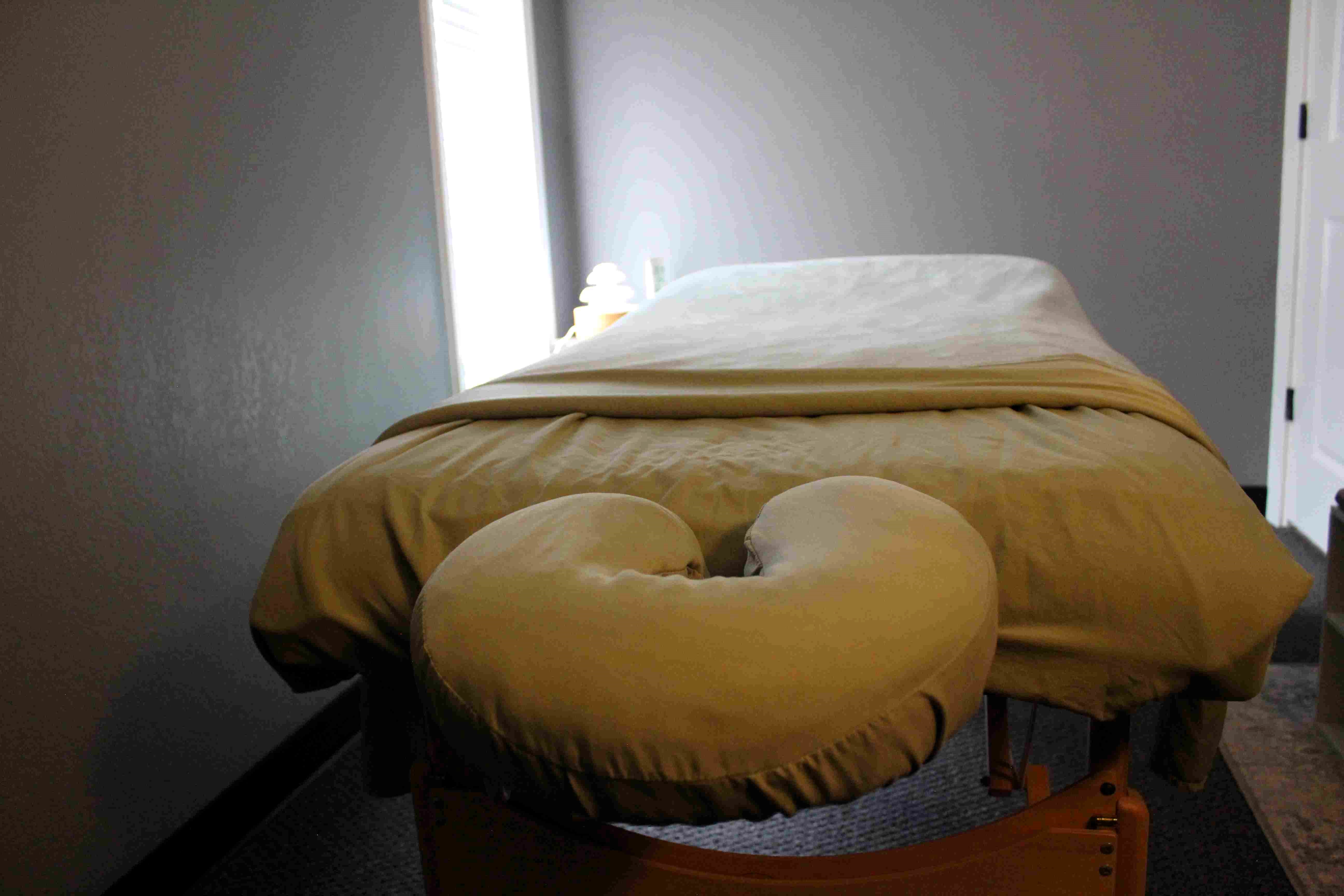 photo of a massage bed